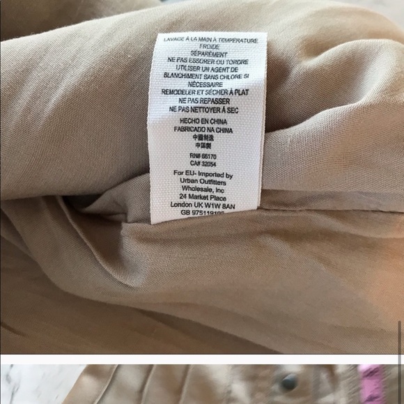 NWT Free People Vegan Faux Leather Mini Skirt Pink Tan Size 0 - Picture 11 of 12